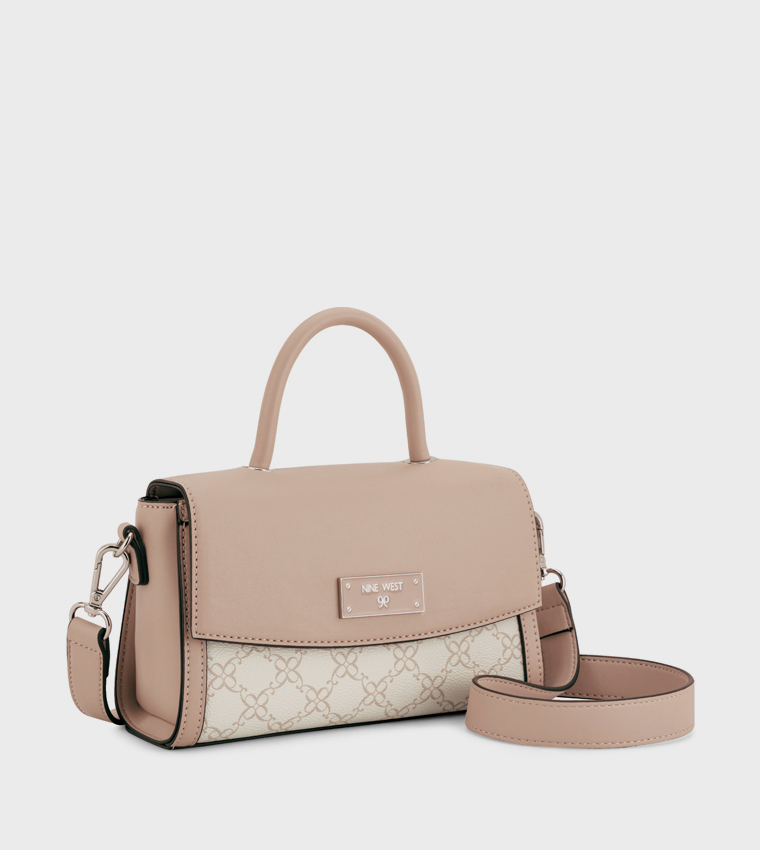 Monogram Patterned Top Handle Bag