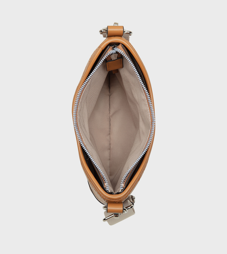 KYLENE Monogram Debossed Crossbody Bag