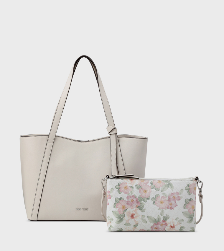 RUTHIE Textured Tote Bag  with Pouch