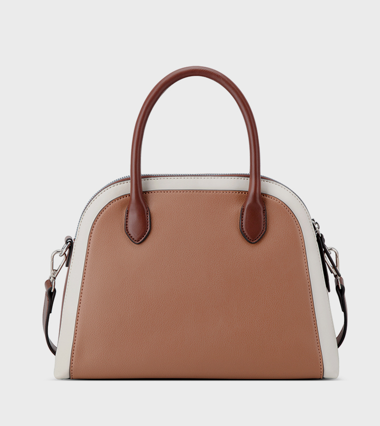 GERTRUDE Color Block Satchel Bag