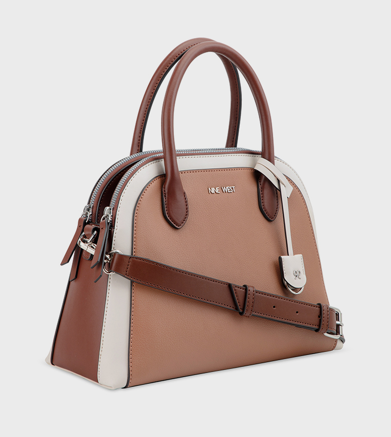 GERTRUDE Color Block Satchel Bag