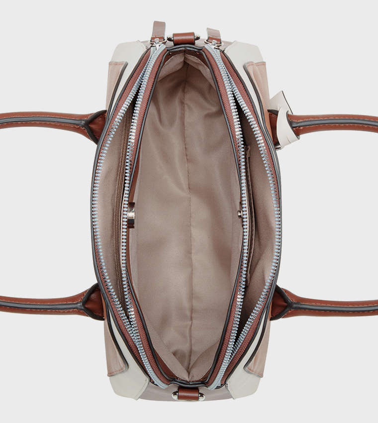 GERTRUDE Color Block Satchel Bag