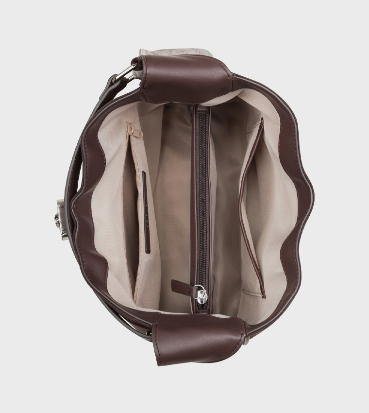 SAMSON Textured Shoulder Bag