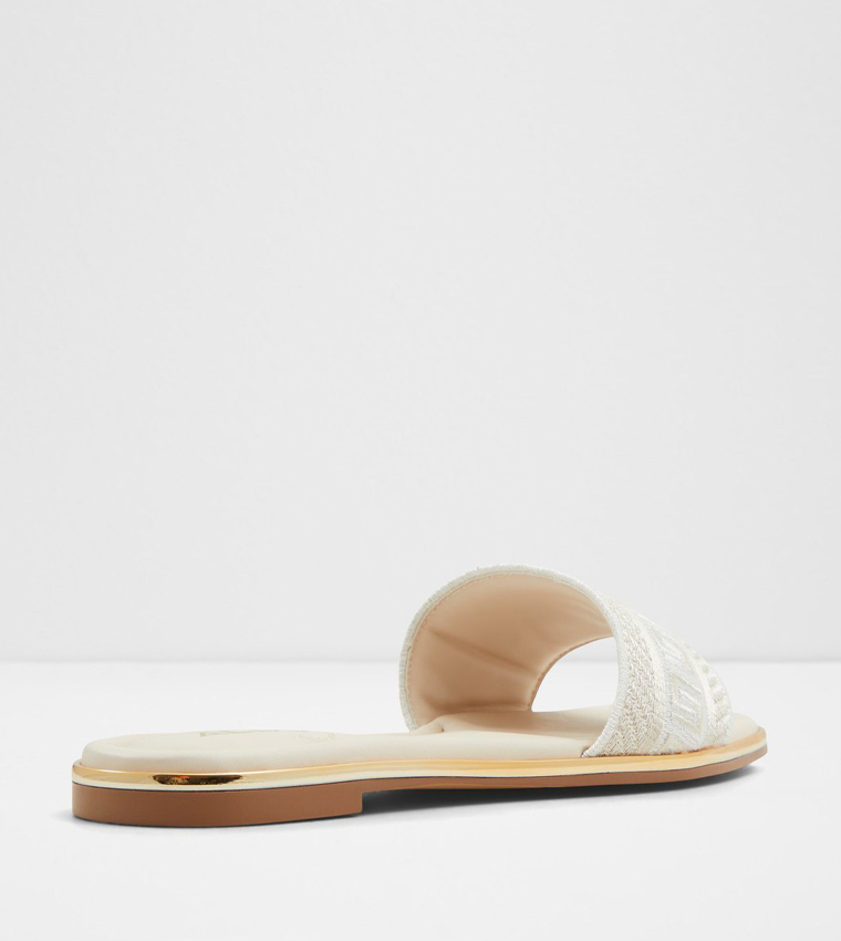 Aldo  Flat Sandals - Cream Flat Sandals