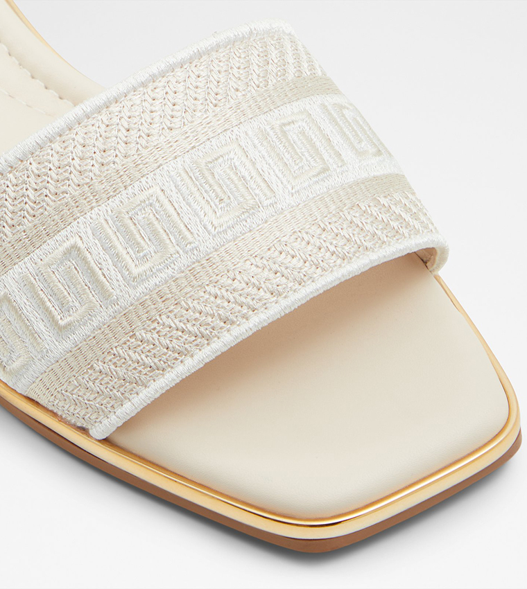 Aldo  Flat Sandals - Cream Flat Sandals