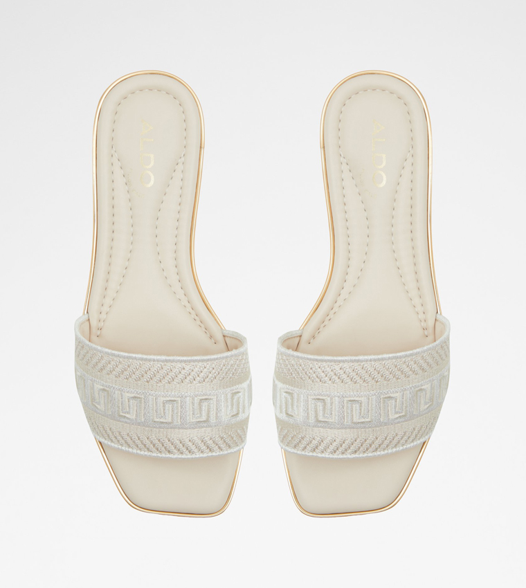 Aldo  Flat Sandals - Cream Flat Sandals