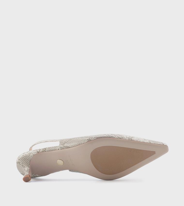 PAMELON Croc Textured Slingback Pumps