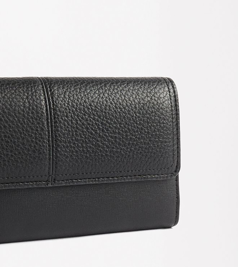 Textured Flap Wallet