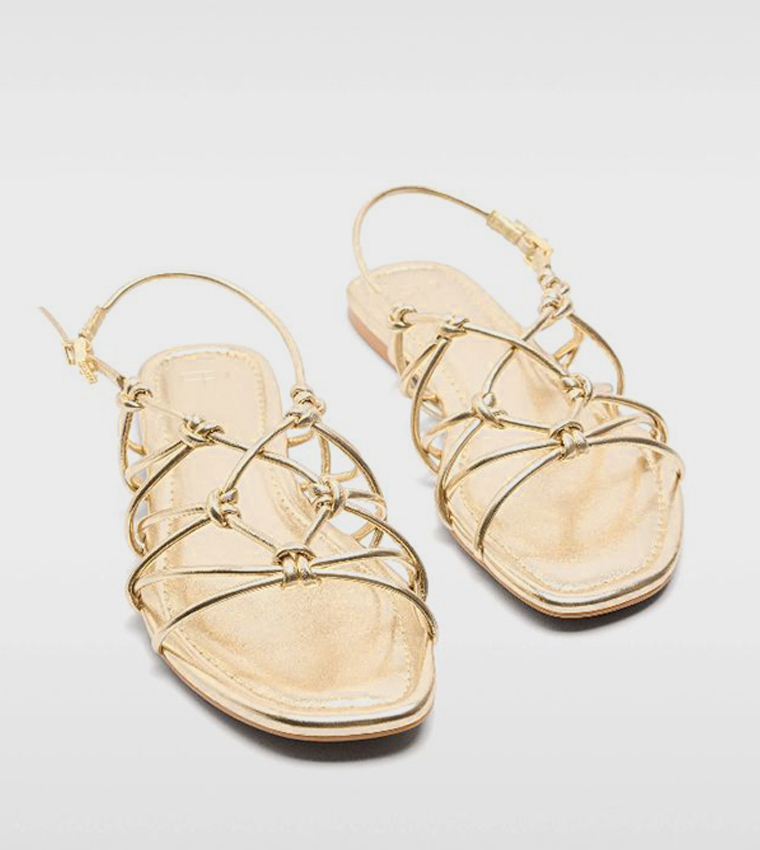 Strappy Slingback Flat Sandals
