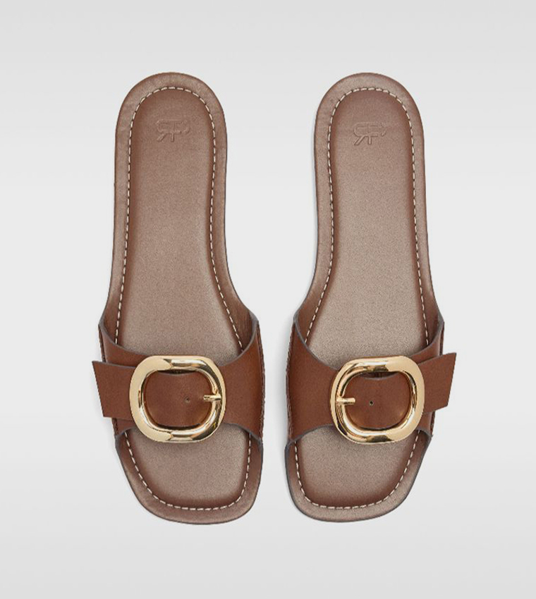 Parfois  Flat Sandals - Brown Flat Sandals