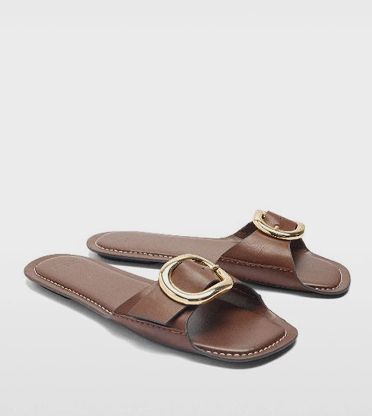 Parfois  Flat Sandals - Brown Flat Sandals