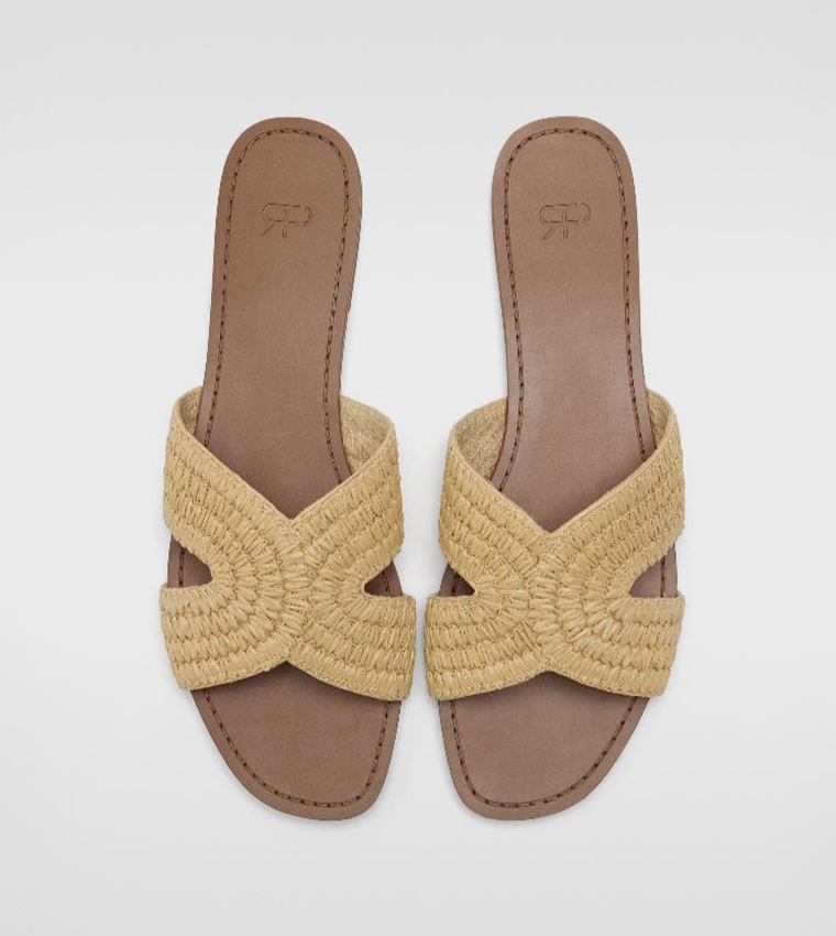 Parfois  Flat Sandals - Beige Flat Sandals
