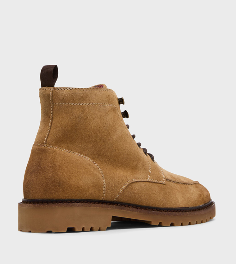 PATROANE Solid Suede Lace-Up Boots