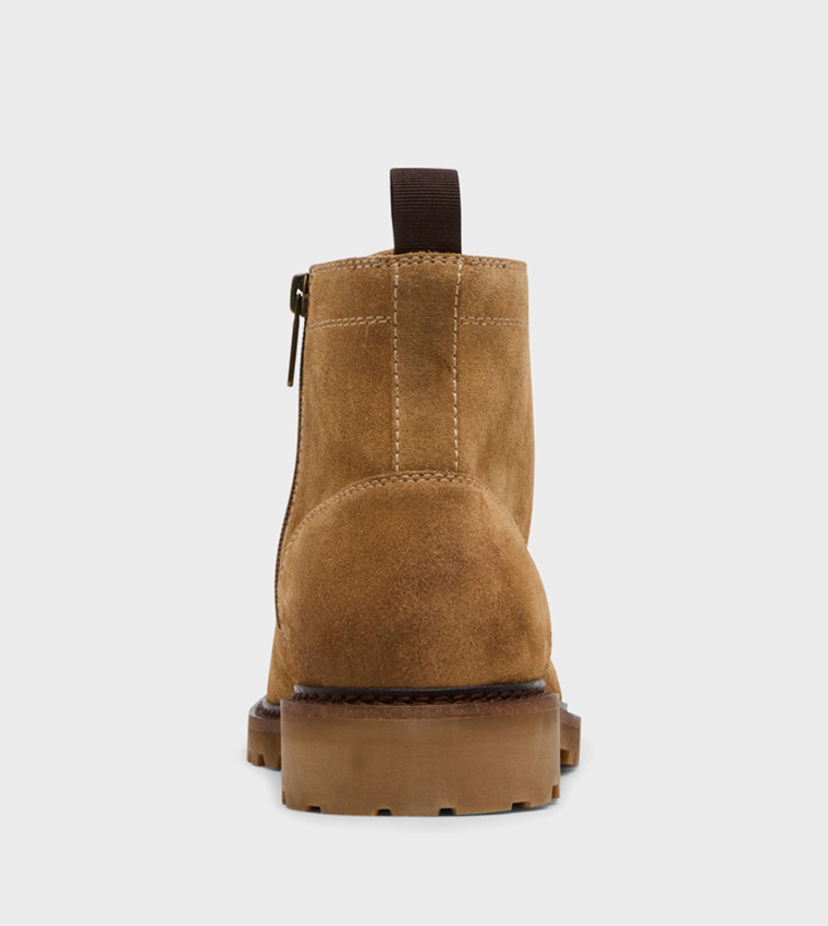PATROANE Solid Suede Lace-Up Boots