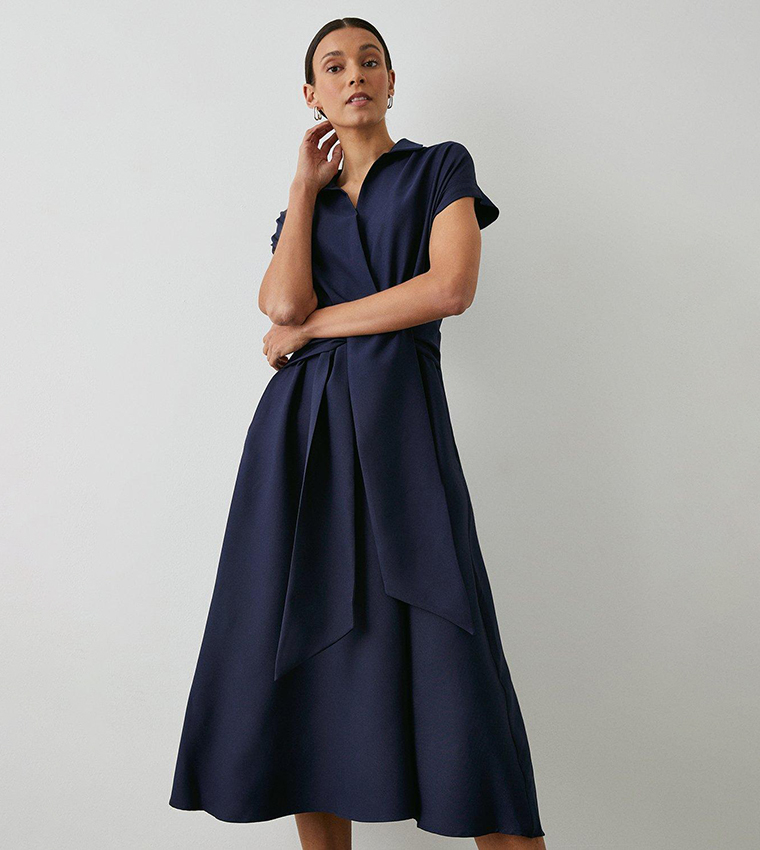 Belted Fit and Flare Dress