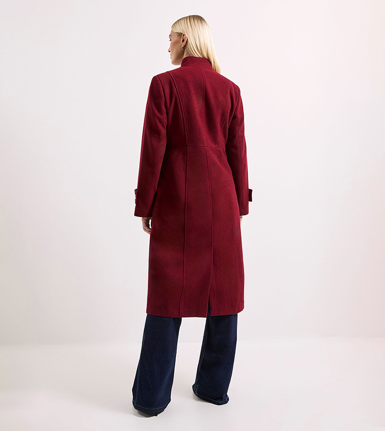 Military Wrap Button Up Coat