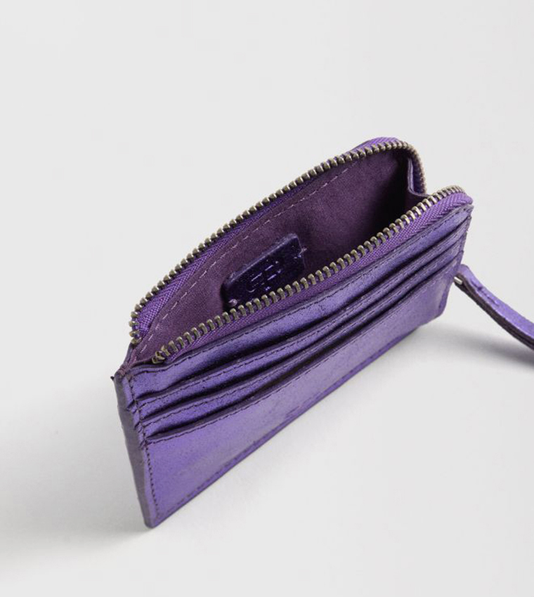 Textured Leather Card Holder