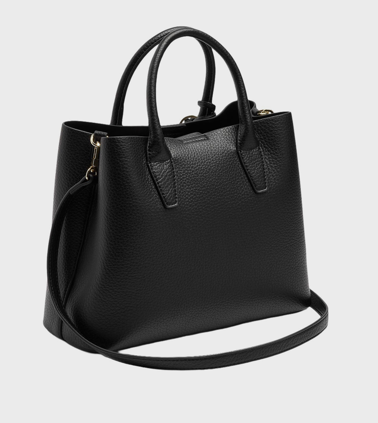 Textured Satchel Bag