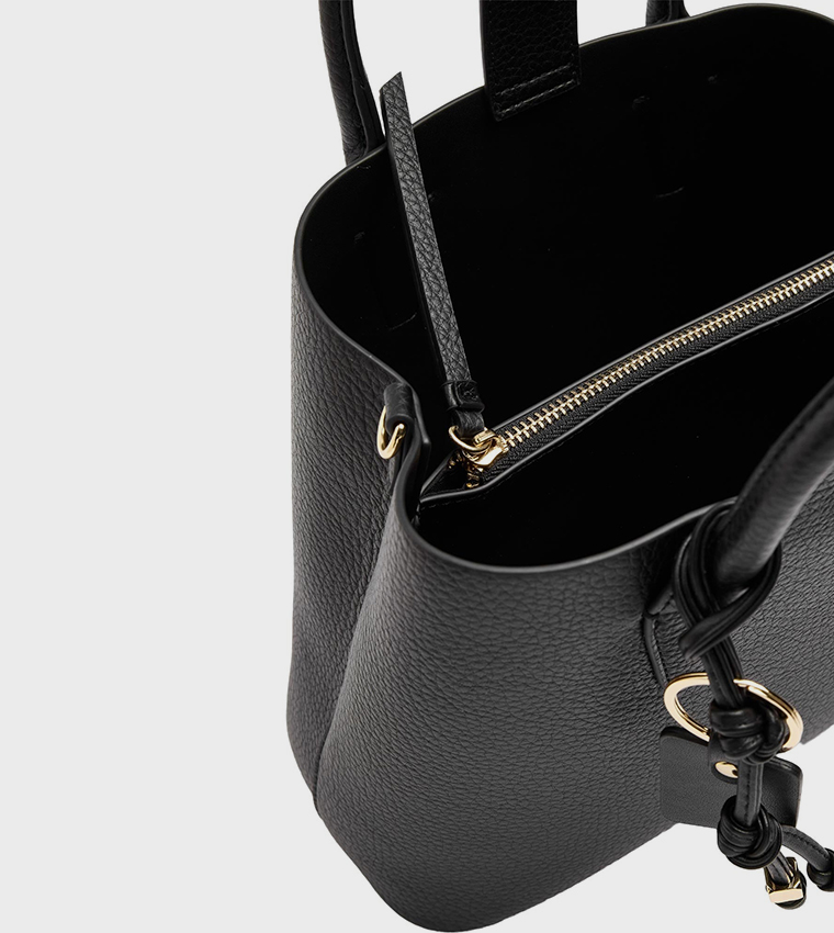 Textured Satchel Bag
