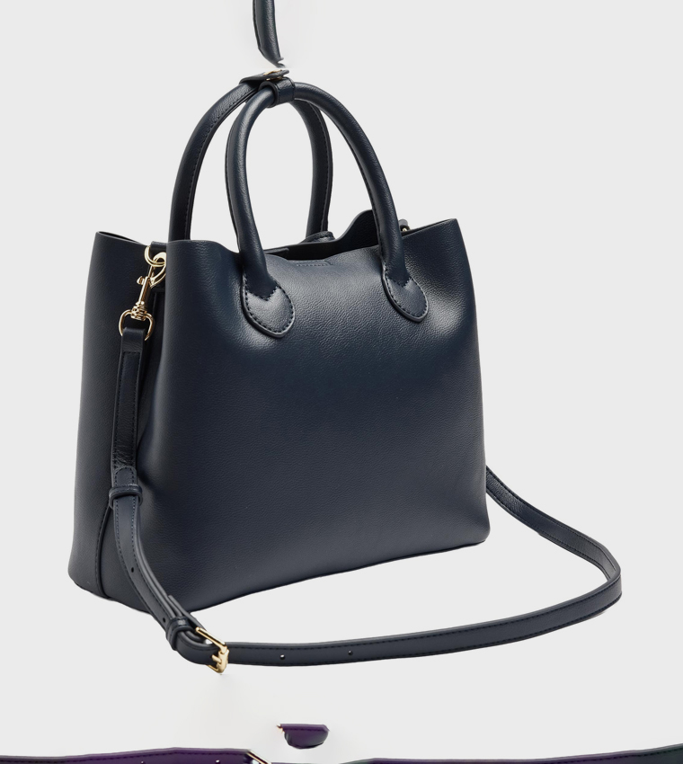 Textured Satchel Bag