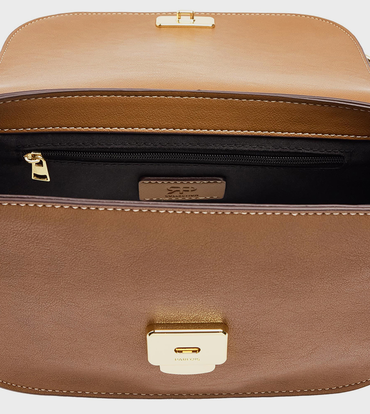 Solid Flap Crossbody Bag