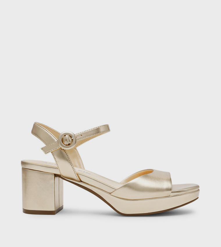 PIPE Solid Open Toe Heeled Sandals