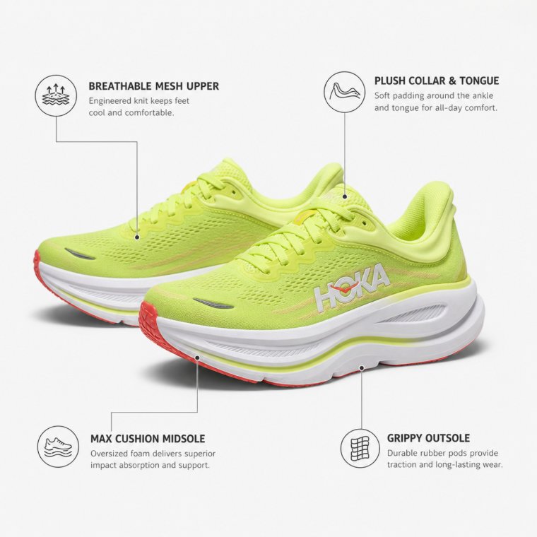 BONDI 9 Textured Running Shoes