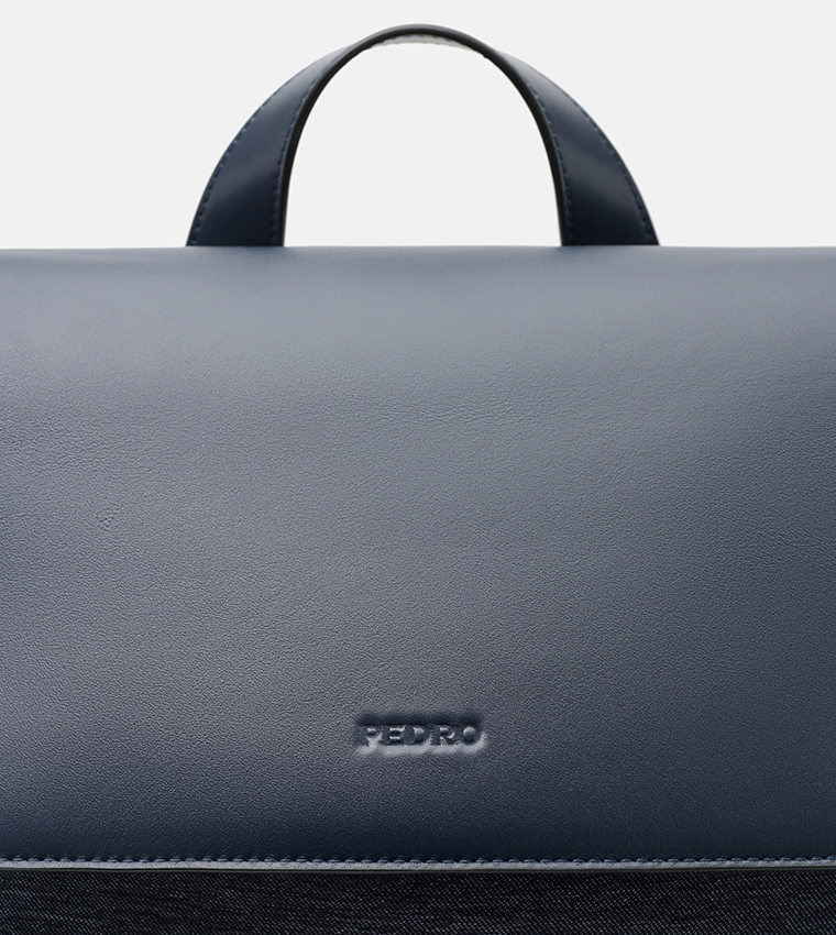 TEX Front Pocket Leather Backpack