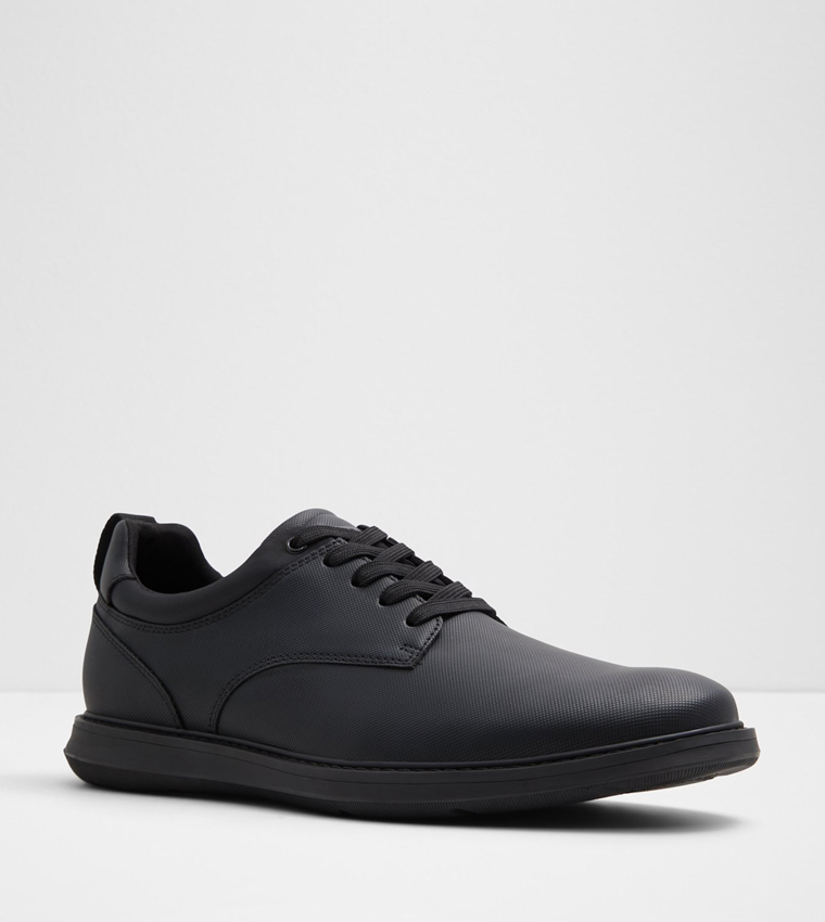 PRETH Textured Lace-Up Shoes