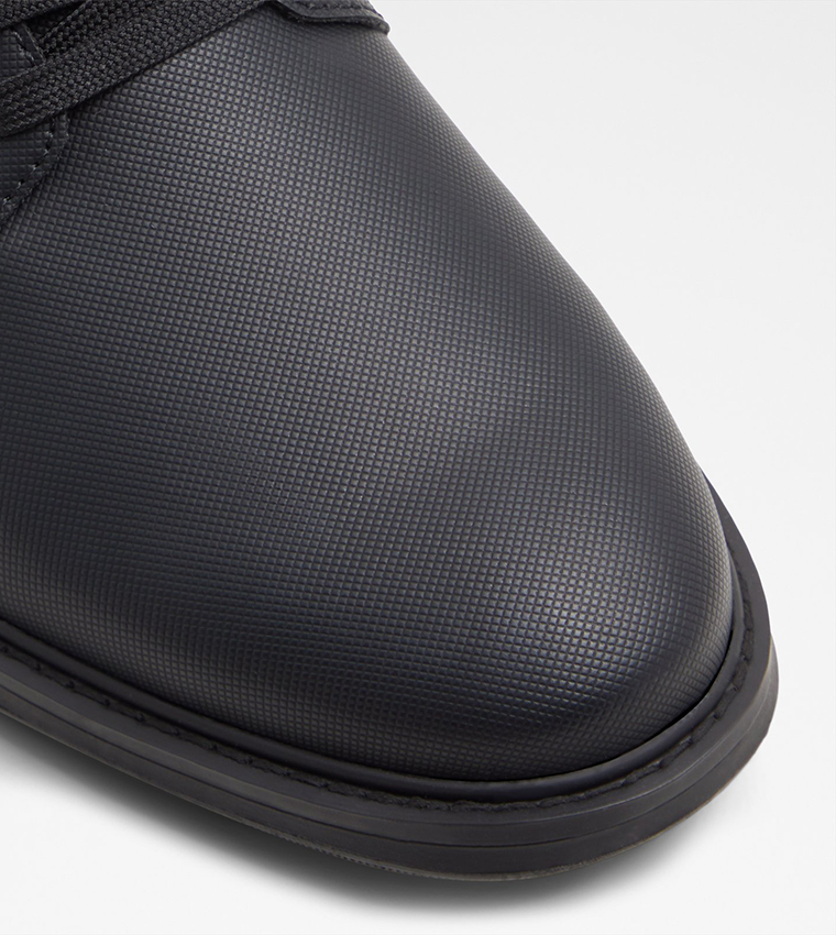 PRETH Textured Lace-Up Shoes