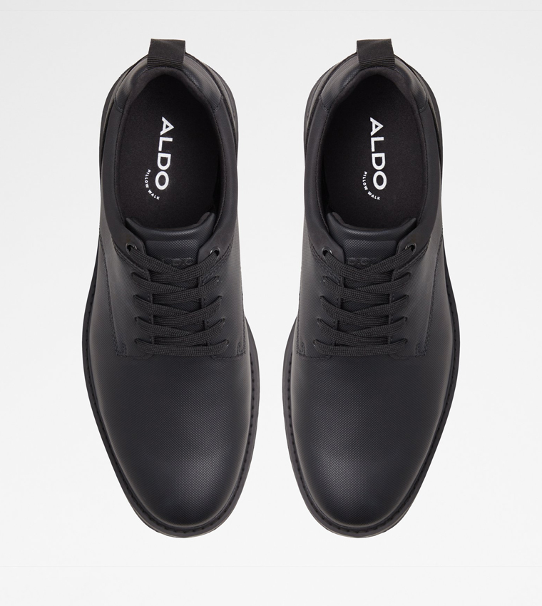 PRETH Textured Lace-Up Shoes