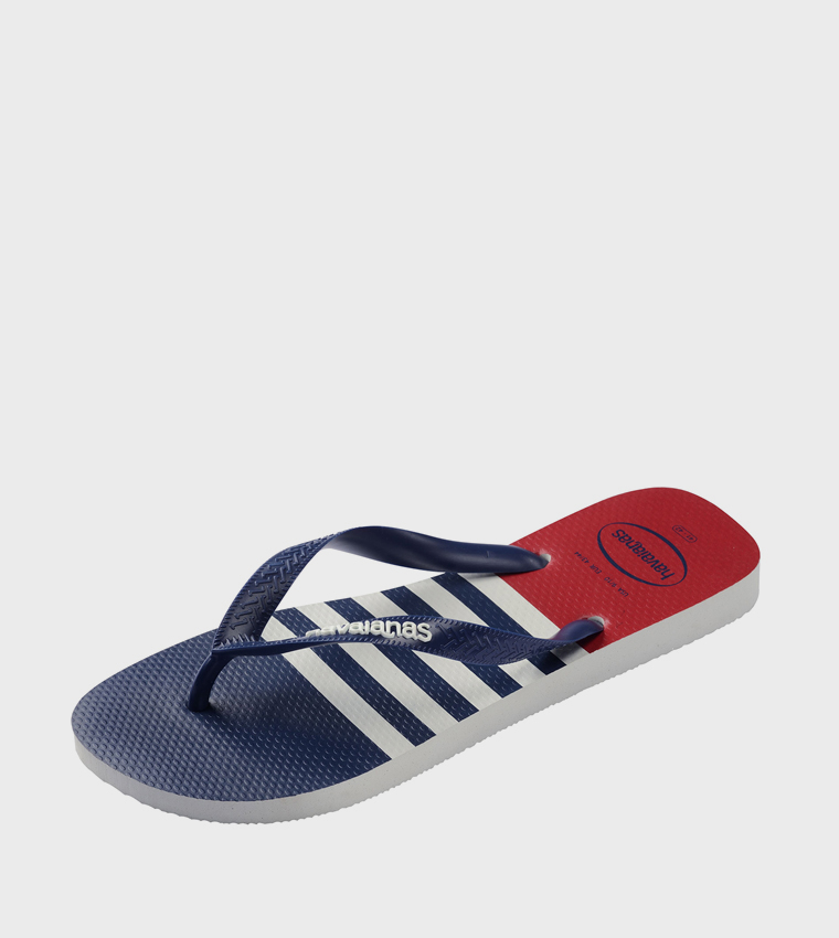 Top Nautical Color Block Flip-Flops