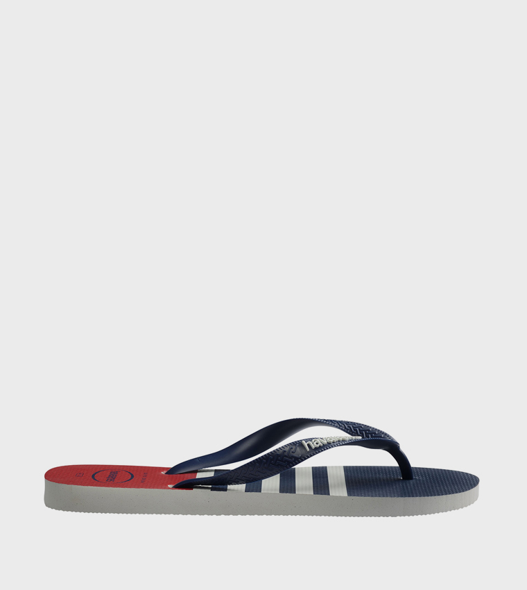 Top Nautical Color Block Flip-Flops
