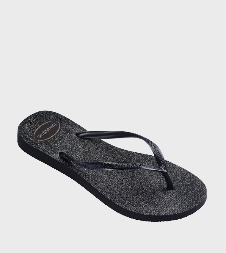 Slim Gloss Logo Detail Flip-Flops