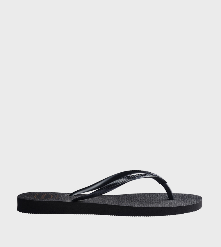 Slim Gloss Logo Detail Flip-Flops