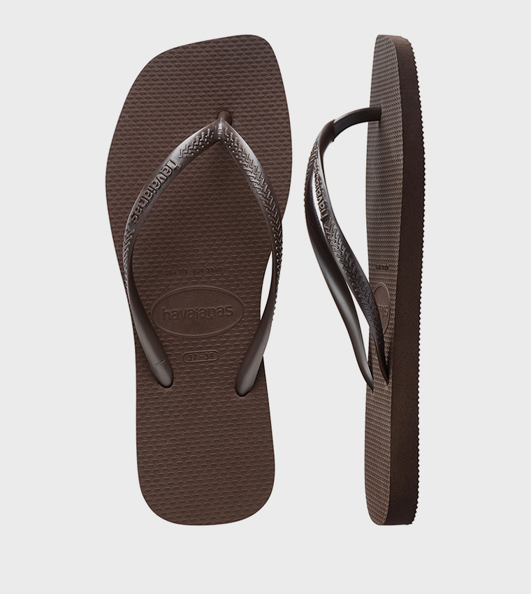 Slim Square Toe Flip-Flops