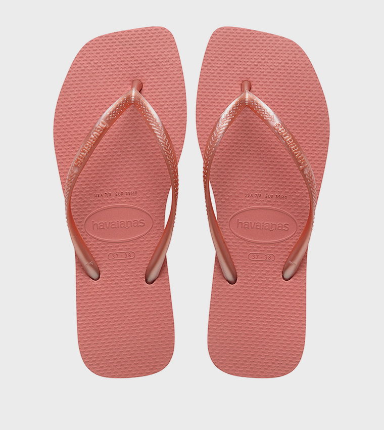 Slim Square Toe Flip-Flops
