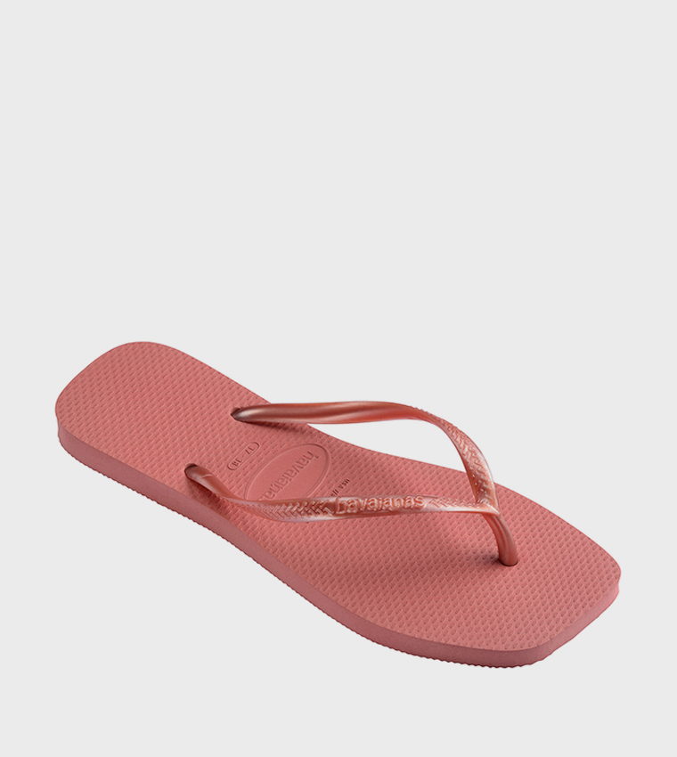 Slim Square Toe Flip-Flops