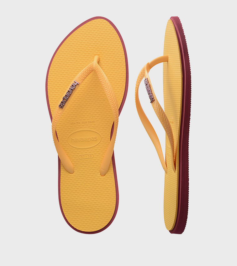 Slim Point Logo Detail Flip-Flops