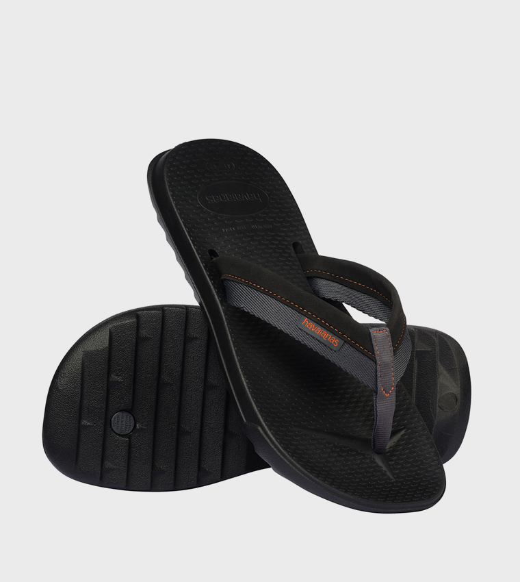 Track Plus Logo Detail Flip-Flops