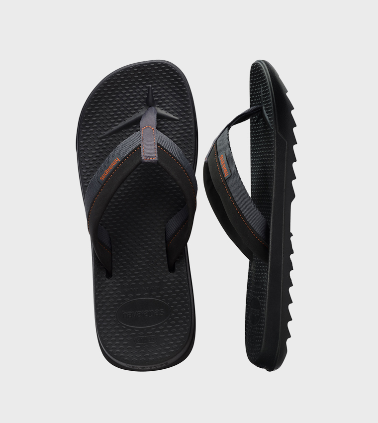 Track Plus Logo Detail Flip-Flops