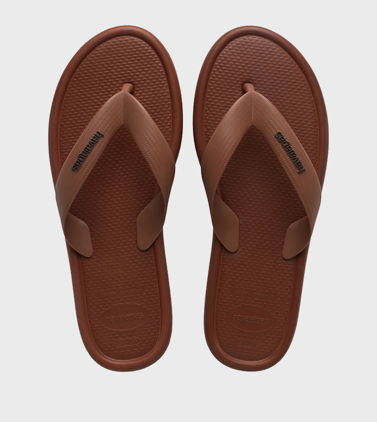 Puffed Up Logo Detail Flip-Flops