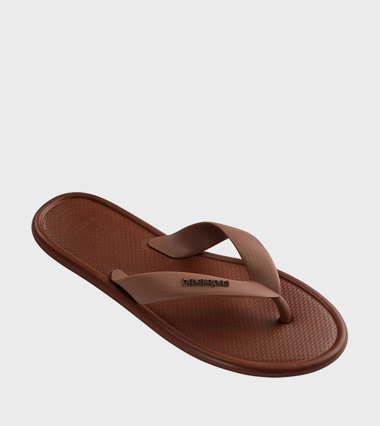 Puffed Up Logo Detail Flip-Flops