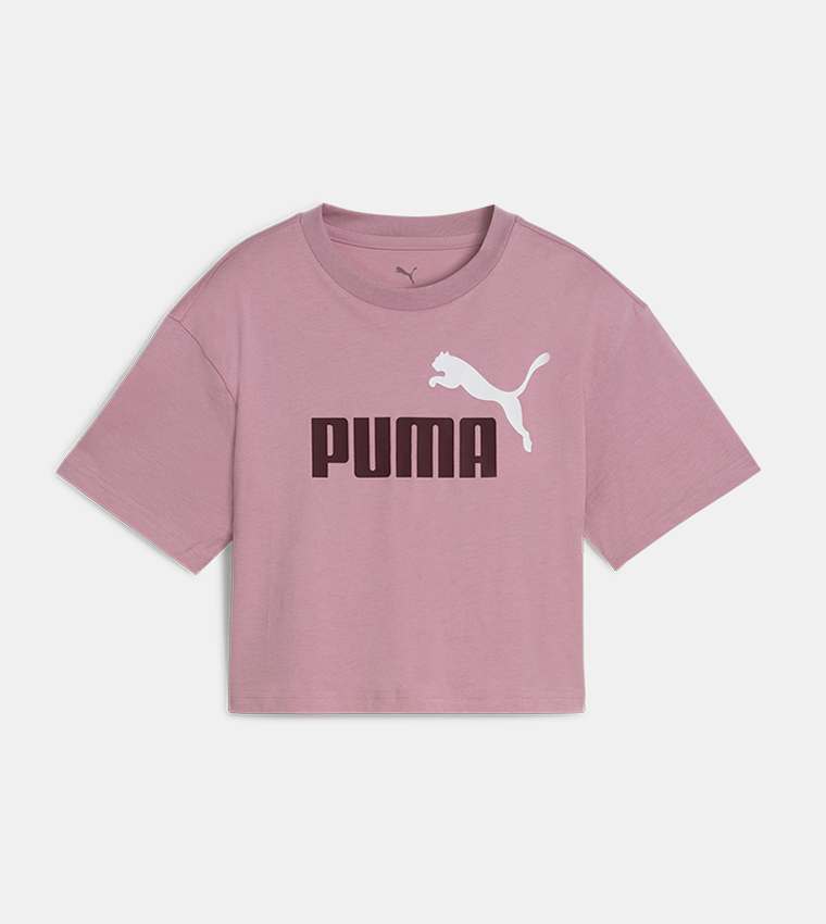 ESS Logo Printed Cropped T-Shirt