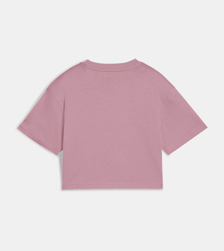 ESS Logo Printed Cropped T-Shirt