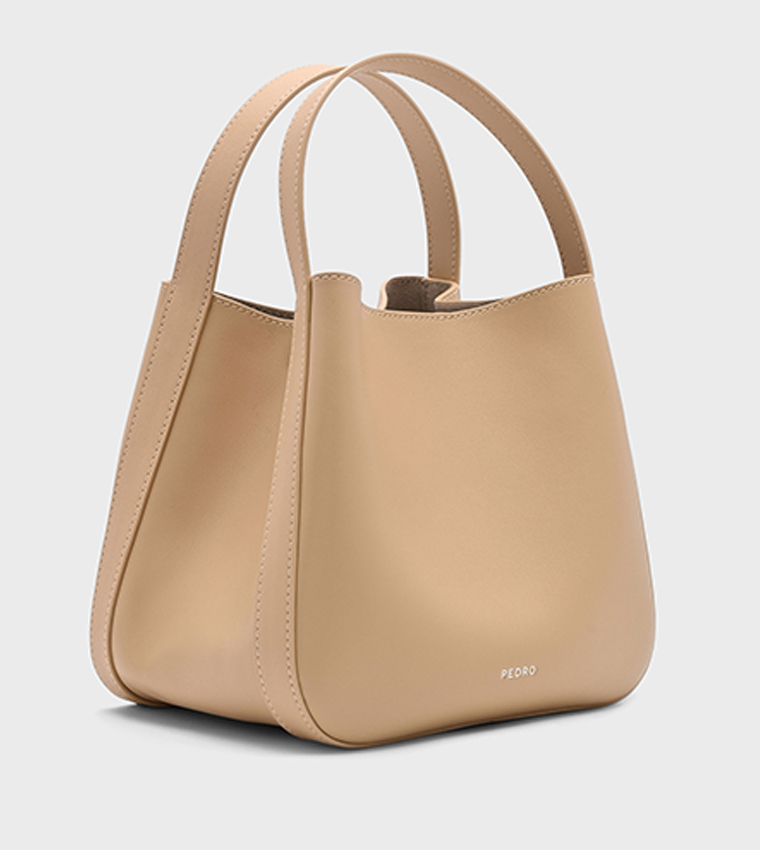 DANA Solid Leather Bucket Bag