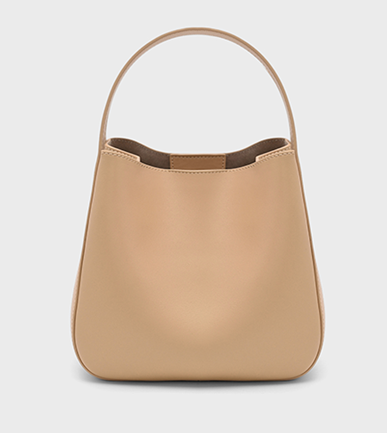 DANA Solid Leather Bucket Bag