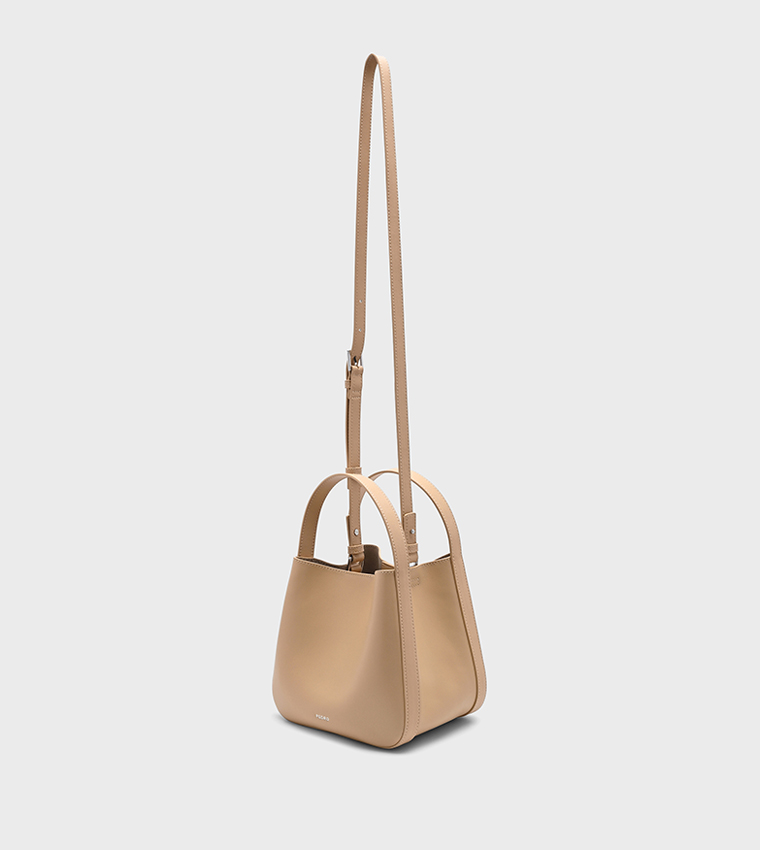 DANA Solid Leather Bucket Bag