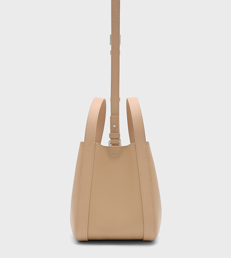 DANA Solid Leather Bucket Bag