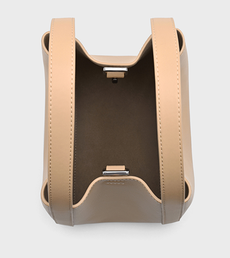 DANA Solid Leather Bucket Bag